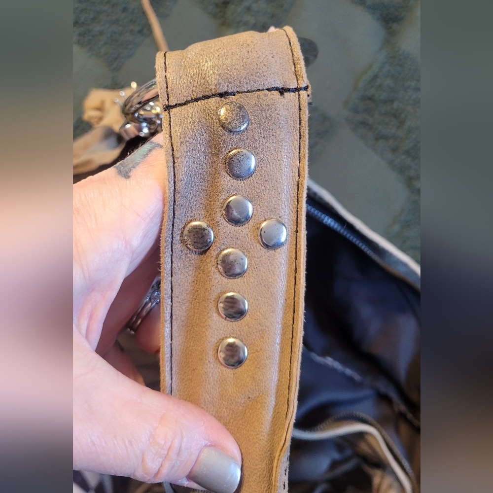 Leather Taupe/Gray Handmade Bag - Picture 9 of 9